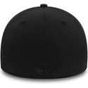 schwarze-gebogene-anpassbare-kappe-mit-schwarzem-logo-39thirty-stretch-nylon-der-new-york-yankees-mlb-von-new-era