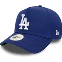 los-angeles-dodgers-mlb-9forty-e-frame-patch-blaue-snapback-kappe-mit-gebogenem-schirm-von-new-era
