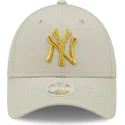 cepice-zaoblena-bezova-nastavitelny-dorado-9forty-metallic-new-york-yankees-mlb-new-era