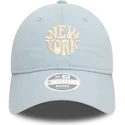 verstellbare-damen-cap-9twenty-washed-in-hellblau-mit-gebogenem-schirm-von-new-york-staaten-und-lander-von-new-era