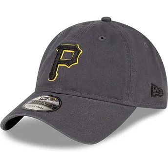 Grå böjd justerbar keps 9TWENTY Core Classic från Pittsburgh Pirates MLB av New Era