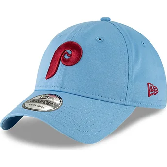 New Era Curved Brim 9TWENTY Core Classic Philadelphia Phillies MLB Light Blue Adjustable Cap