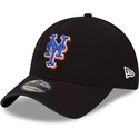 verstellbare-schwarze-curved-cap-9twenty-core-classic-der-new-york-mets-mlb-von-new-era
