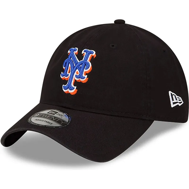new-york-mets-mlb-new-era-9twenty-core-classic-justerbar-svart-bojd-keps