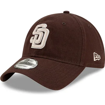Braune verstellbare gebogene Kappe 9TWENTY Core Classic der San Diego Padres MLB von New Era