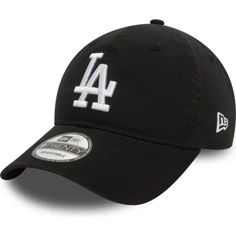 Čepice zaoblená černá nastavitelný pásek 9TWENTY Washed Los Angeles Dodgers MLB New Era