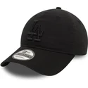 new-era-curved-brim-black-logo-9twenty-washed-los-angeles-dodgers-mlb-black-adjustable-cap