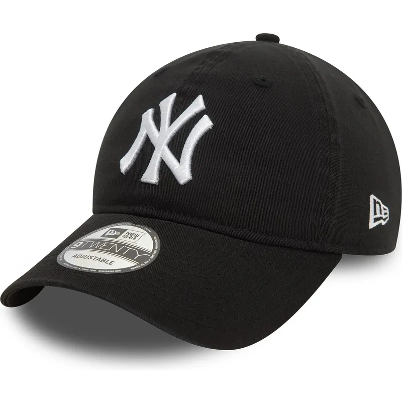 svart-bojd-justerbar-keps-9twenty-washed-fran-new-york-yankees-mlb-av-new-era