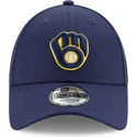 verstellbare-9forty-the-league-kappe-in-marineblau-der-milwaukee-brewers-mlb-von-new-era
