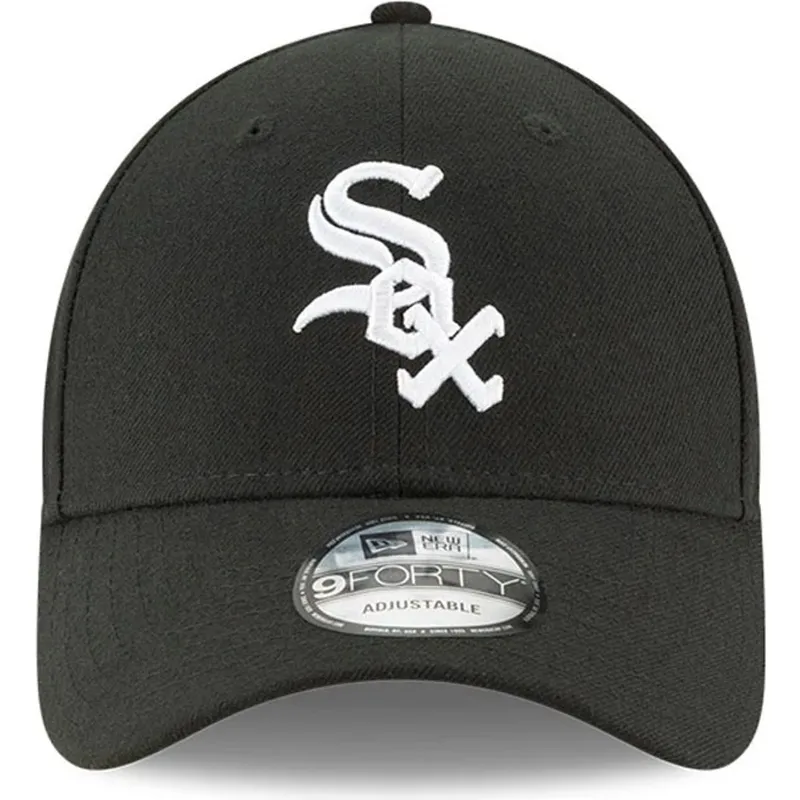 schwarze-gebogene-verstellbare-kinderkappe-9forty-the-league-der-chicago-white-sox-mlb-von-new-era
