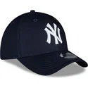 marineblaue-gebogene-verstellbare-kappe-fur-kinder-9forty-the-league-der-new-york-yankees-mlb-von-new-era