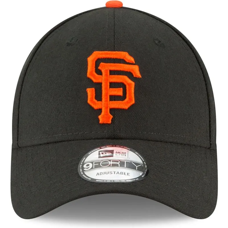 schwarze-gebogene-verstellbare-kinderkappe-9forty-the-league-der-san-francisco-giants-mlb-von-new-era