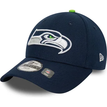 Marinblå justerbar böjd keps för barn 9FORTY The League Seattle Seahawks NFL från New Era
