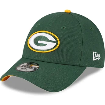 Čepice zaoblená zelená nastavitelný pásek pro děti 9FORTY The League Green Bay Packers NFL New Era