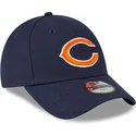 marineblaue-gebogene-verstellbare-kappe-fur-kinder-9forty-the-league-chicago-bears-nfl-von-new-era