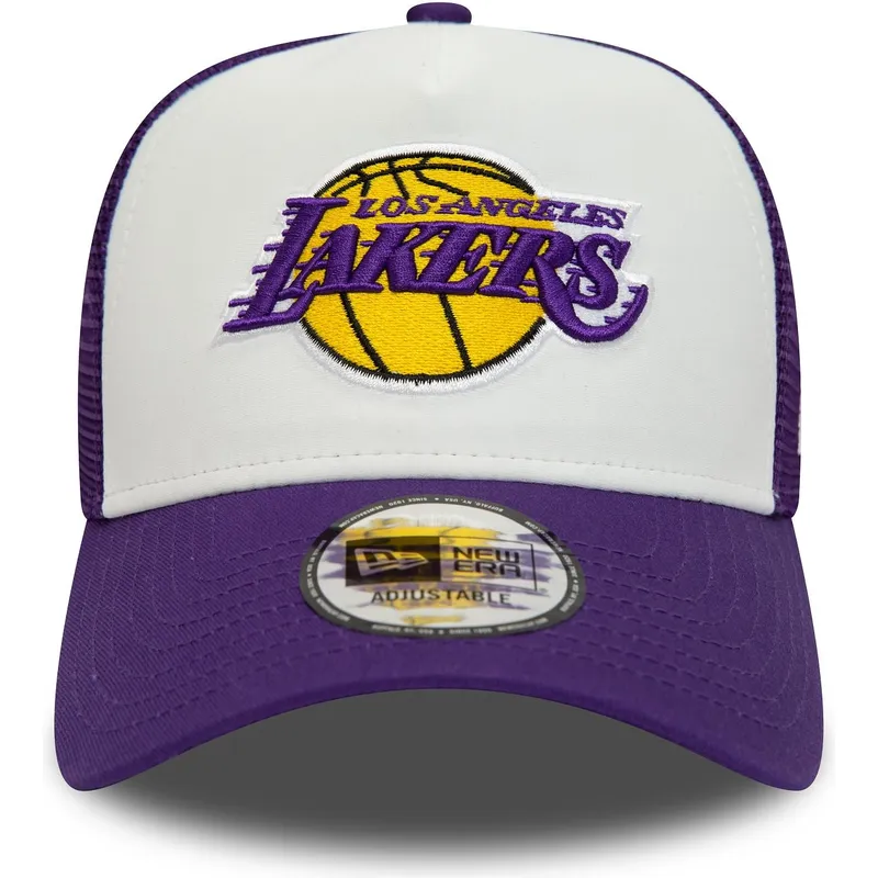 weisse-und-violette-trucker-kappe-a-frame-team-colour-der-los-angeles-lakers-nba-von-new-era