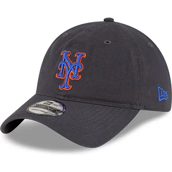 Grå böjd justerbar keps 9TWENTY Core Classic New York Mets MLB från New Era