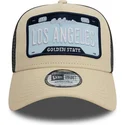 cepice-zaoblena-bezova-snapback-a-frame-license-plate-los-angeles-ciudades-y-playas-new-era