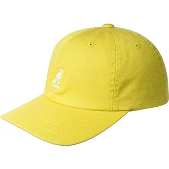 Čepice zaoblená žlutá nastavitelný pásek Washed Baseball Lemon Sorbet Kangol