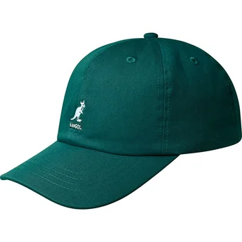 Čepice zaoblená zelená nastavitelný pásek Washed Baseball Pine Kangol