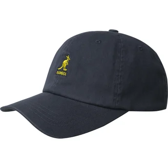 Čepice zaoblená námořnická modrá nastavitelný Washed Baseball Navy Kangol
