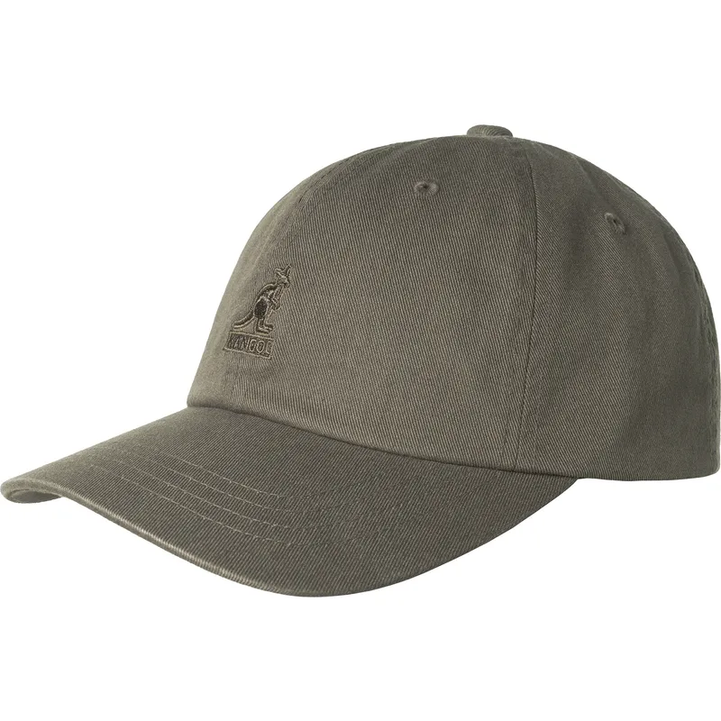 kangol-justerbar-gra-tvattad-baseballkeps-med-bojd-skarm-smog