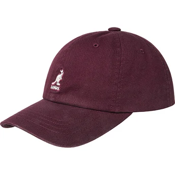 Čepice zaoblená červená nastavitelný Washed Baseball Cordovan Kangol