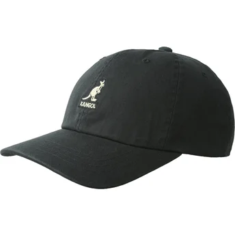 Ρυθμιζόμενο μαύρο καπέλο με καμπύλη Washed Baseball Black...