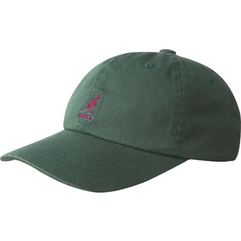 Čepice zaoblená zelená nastavitelný pásek Washed Baseball Algae Kangol