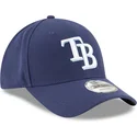 marineblaue-verstellbare-curved-cap-9forty-the-league-der-tampa-bay-rays-mlb-von-new-era