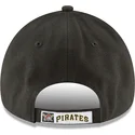 schwarze-verstellbare-gebogene-kappe-9forty-the-league-der-pittsburgh-pirates-mlb-von-new-era