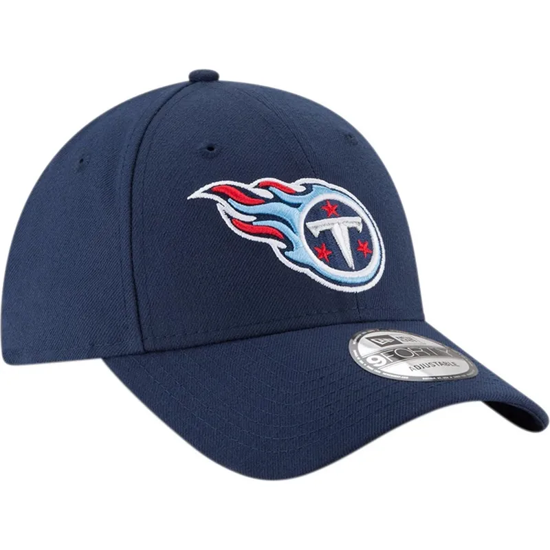 marineblaue-verstellbare-curved-cap-9forty-the-league-der-tennessee-titans-nfl-von-new-era
