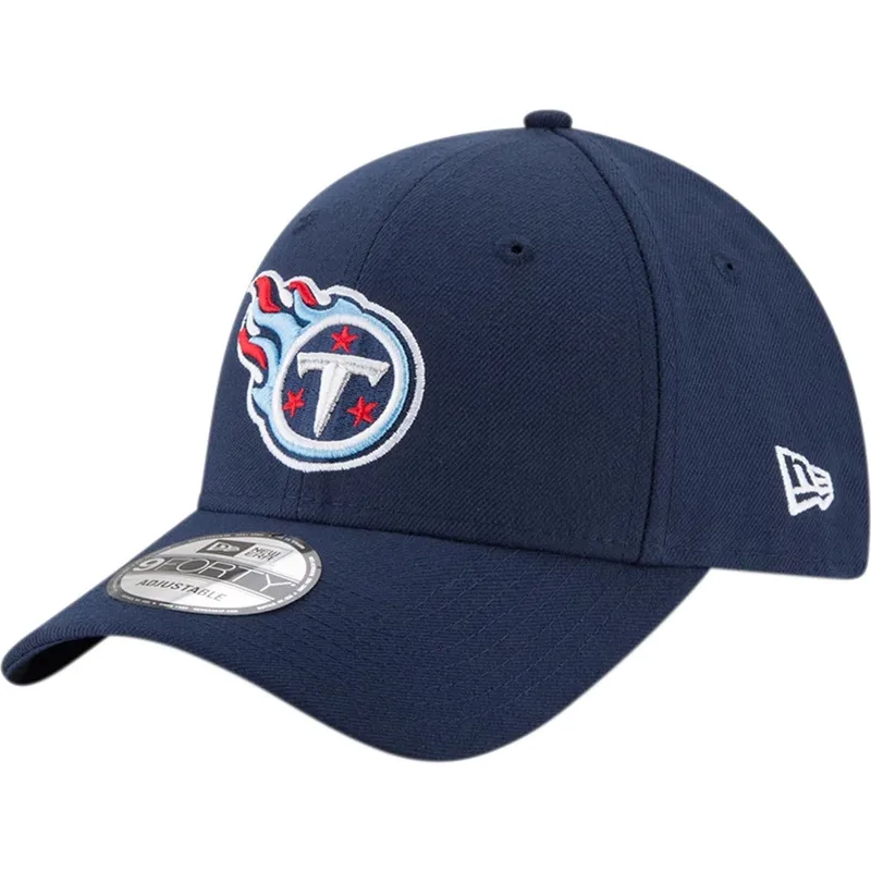 marineblaue-verstellbare-curved-cap-9forty-the-league-der-tennessee-titans-nfl-von-new-era