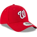 rote-verstellbare-curved-cap-9forty-the-league-der-washington-nationals-mlb-von-new-era
