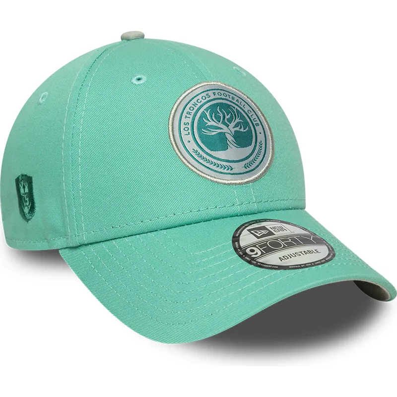 cap-zaoblena-green-adjustable-strap-9forty-core-los-troncos-fc-kings-league-new-era cap-zaoblena-green-adjustable-strap-9forty-core-los-troncos-fc-kings-league-new-era