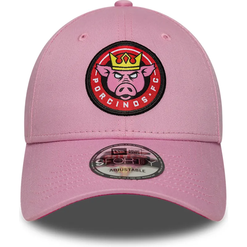 rosa-verstellbare-curved-cap-9forty-core-von-porcinos-fc-kings-league-von-new-era