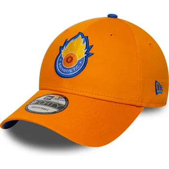 Čepice zaoblená oranžová nastavitelný pásek 9FORTY Core Saiyans FC Kings League New Era