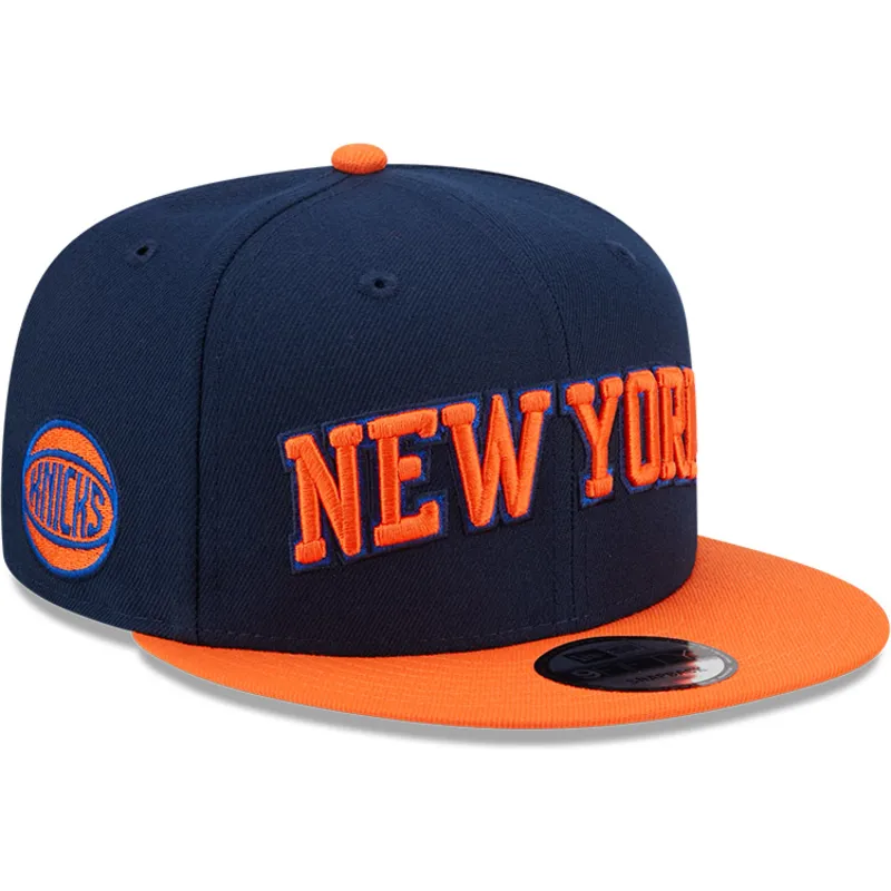 platt-keps-marinbla-och-orange-snapback-9fifty-statement-fran-new-york-knicks-nba-av-new-era