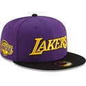 los-angeles-lakers-nba-59fifty-statement-lila-und-schwarze-fitted-cap-von-new-era