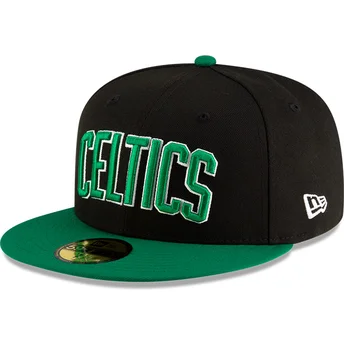 Boston Celtics NBA 59FIFTY Statement svart och grön justerbar platt keps från New Era