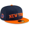 new-era-new-york-knicks-nba-59fifty-statement-bla-och-orange-justerbar-platt-keps