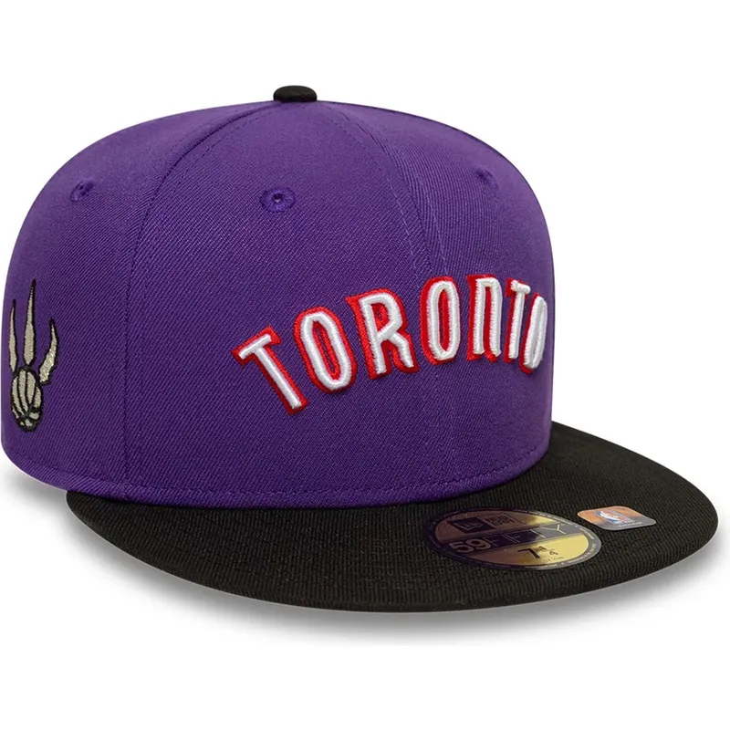 violette-und-schwarze-anliegende-59fifty-classic-flat-cap-der-toronto-raptors-nba-von-new-era