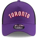 violette-und-schwarze-trucker-kappe-a-frame-classic-der-toronto-raptors-nba-von-new-era