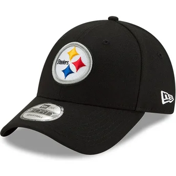 Justerbar svart böjd keps 9FORTY The League Pittsburgh Steelers NFL från New Era
