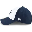 weisse-und-marineblaue-verstellbare-curved-cap-9forty-the-league-dallas-cowboys-nfl-von-new-era