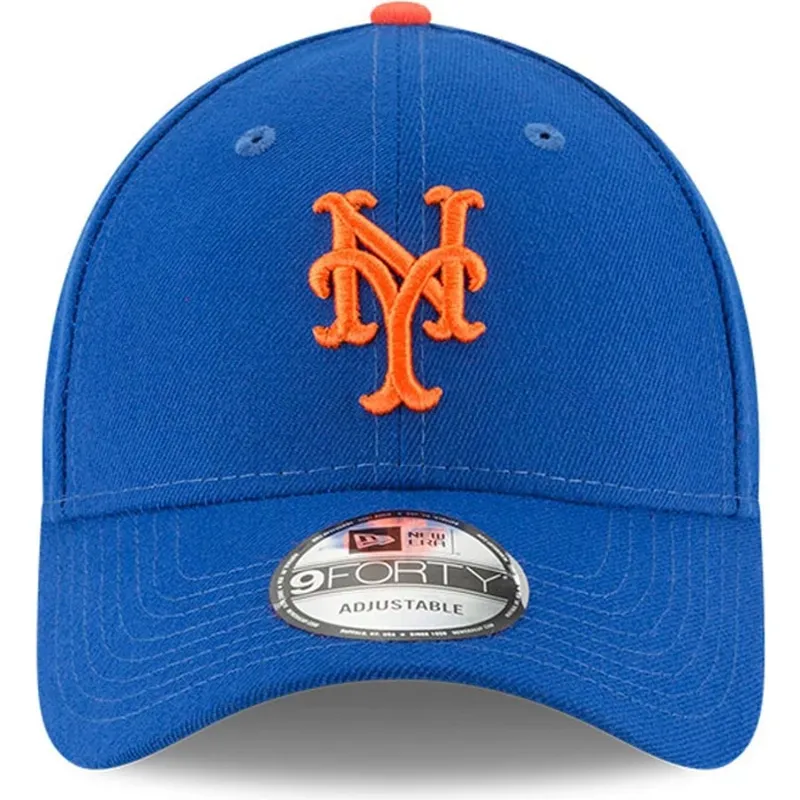 blaue-verstellbare-gebogene-kappe-9forty-the-league-der-new-york-mets-mlb-von-new-era