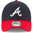 new-era-curved-brim-9forty-the-league-atlanta-braves-mlb-marineadjustable-cap-blau-und-rot