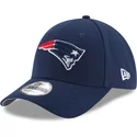 marineblaue-verstellbare-curved-cap-9forty-the-league-der-new-england-patriots-nfl-von-new-era