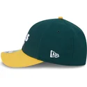 grune-und-gelbe-gebogene-kappe-snapback-9forty-m-crown-player-replica-von-oakland-athletics-mlb-von-new-era
