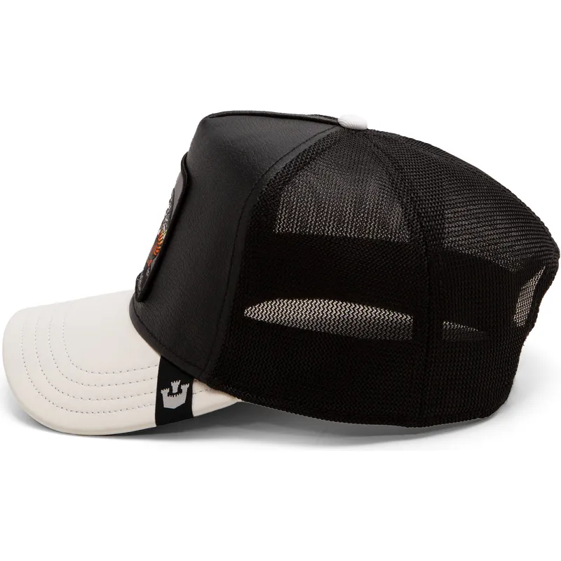 trucker-cap-schwarz-und-grau-schlange-mamba-shleather-snake-the-farm-von-goorin-bros